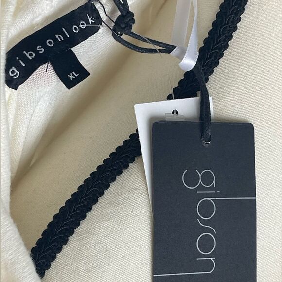 Gibson Look Women’s Cream (Ivory) Convertible Neckline Cozy Tunic Size : M & XL - Picture 6 of 7